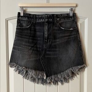 NWOT We the Free Bailey Denim Skirt in Washed Black